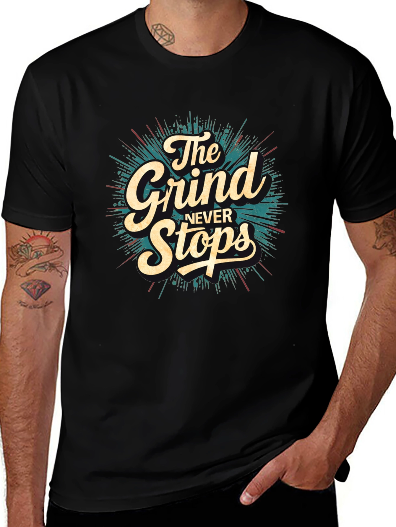 The Grind Never Stops Graphic T-Shirt