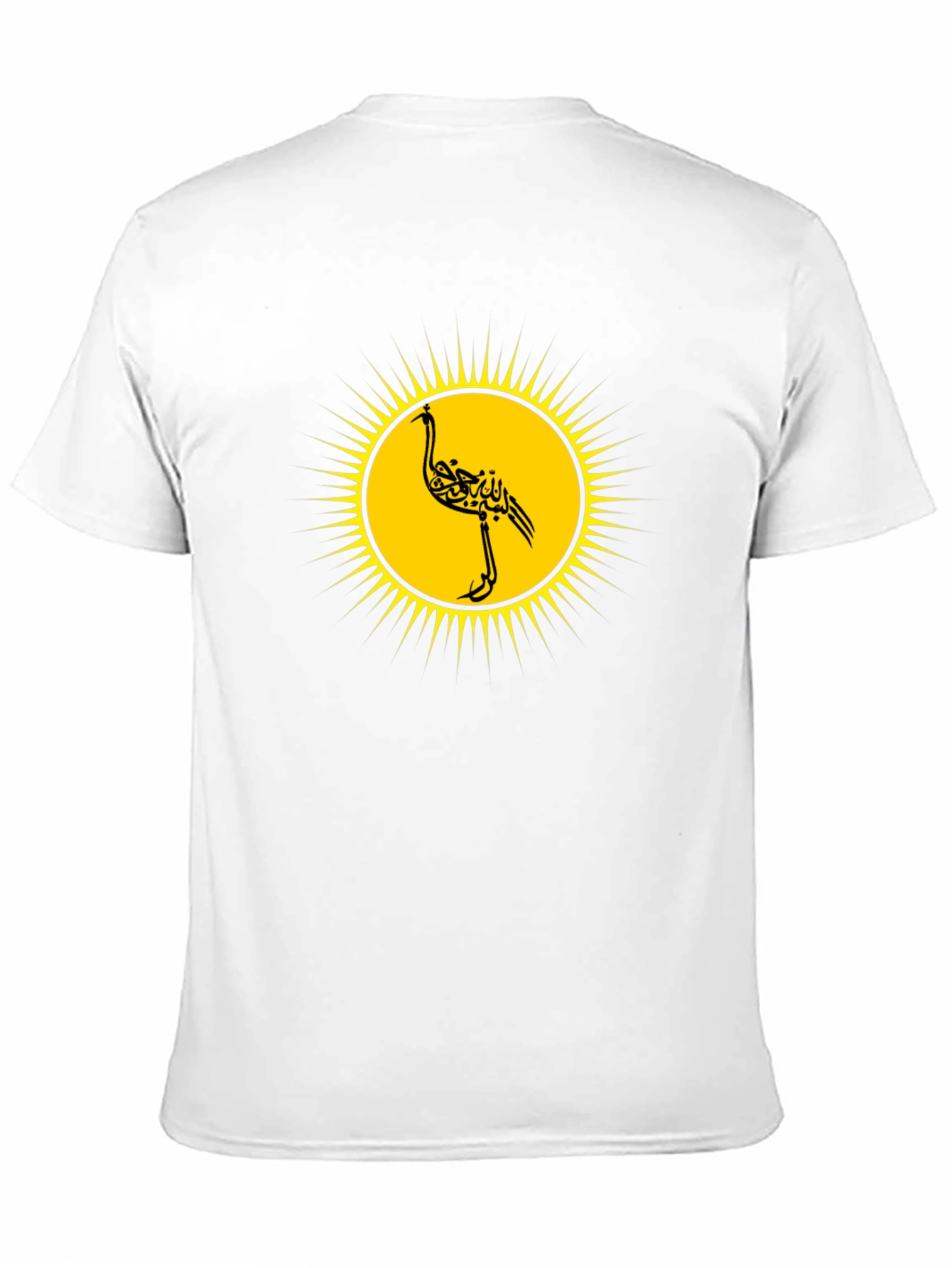 Unique Black T-Shirt with Stylized Bird Design