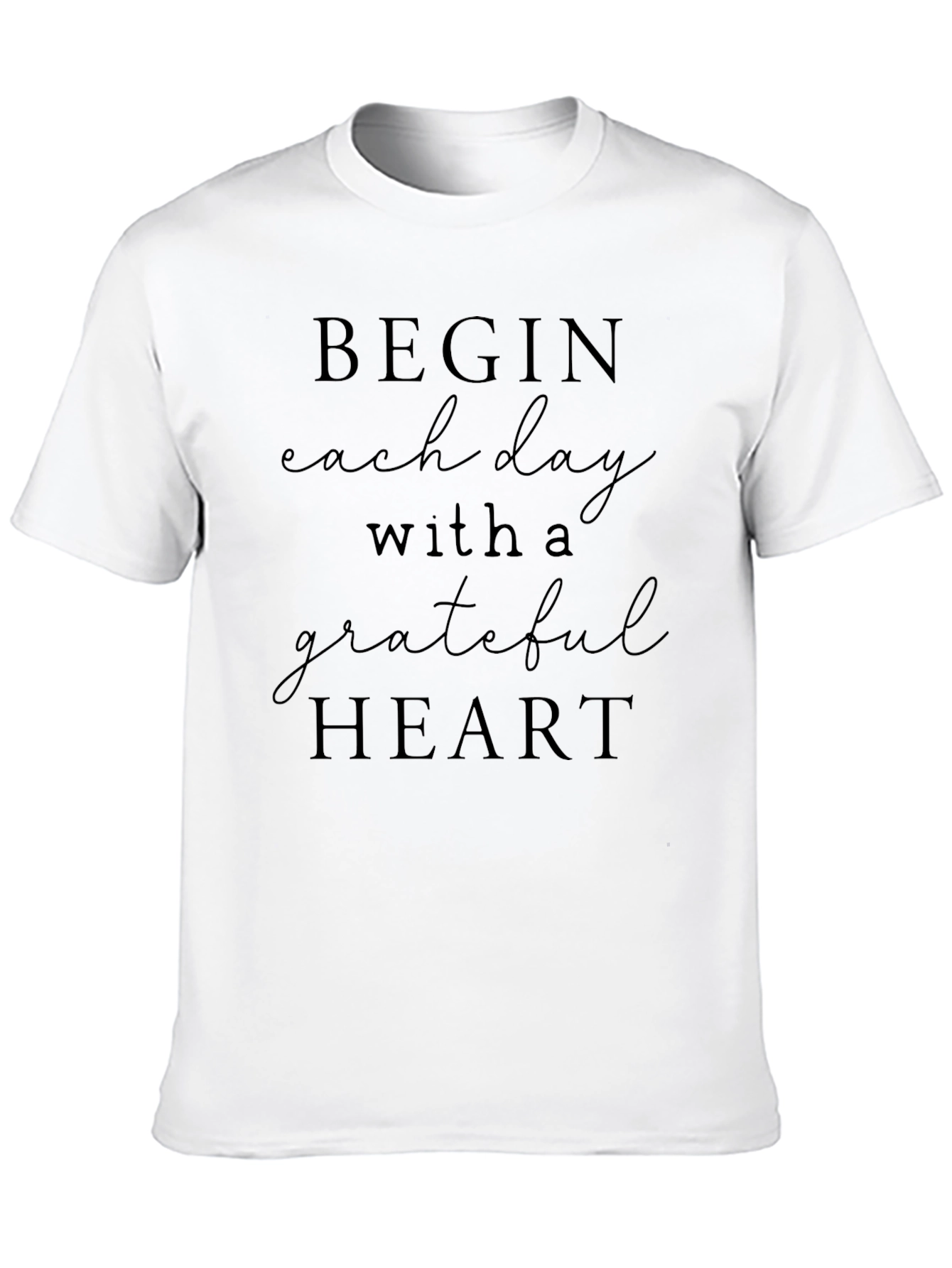Grateful Heart Graphic Tee - Black