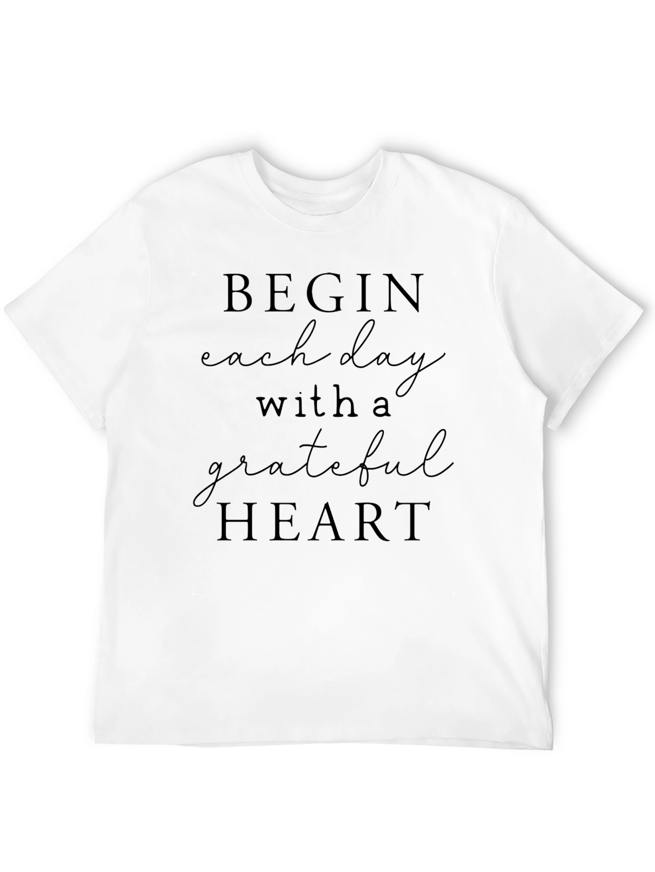 Grateful Heart Graphic Tee - Black
