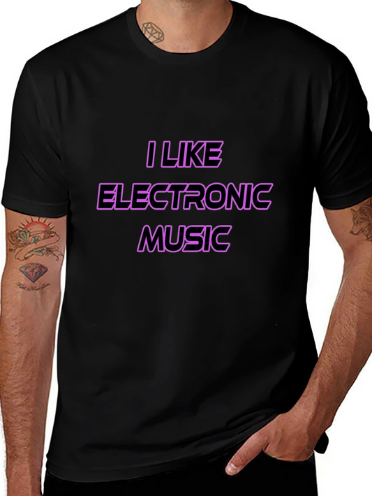 I Like Electronic Music Black T-Shirt