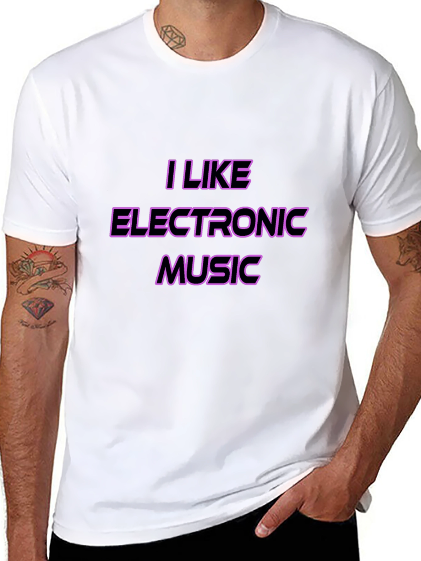 I Like Electronic Music Black T-Shirt
