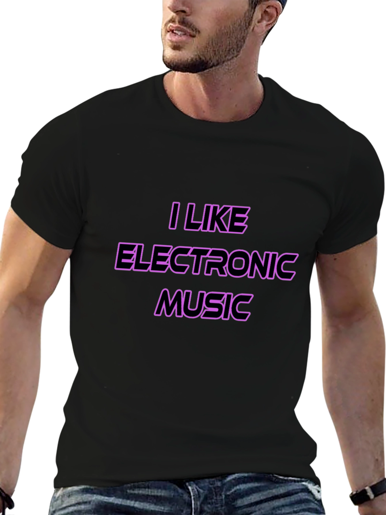 I Like Electronic Music Black T-Shirt