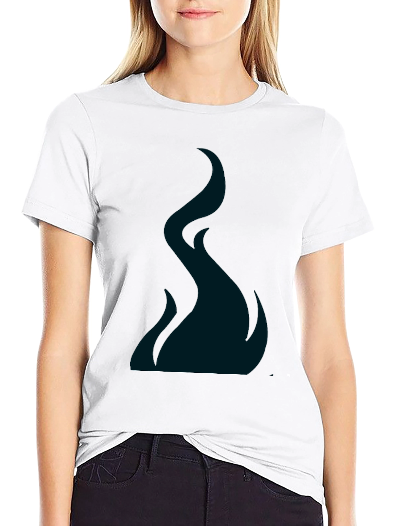 Flame Graphic Black T-Shirt