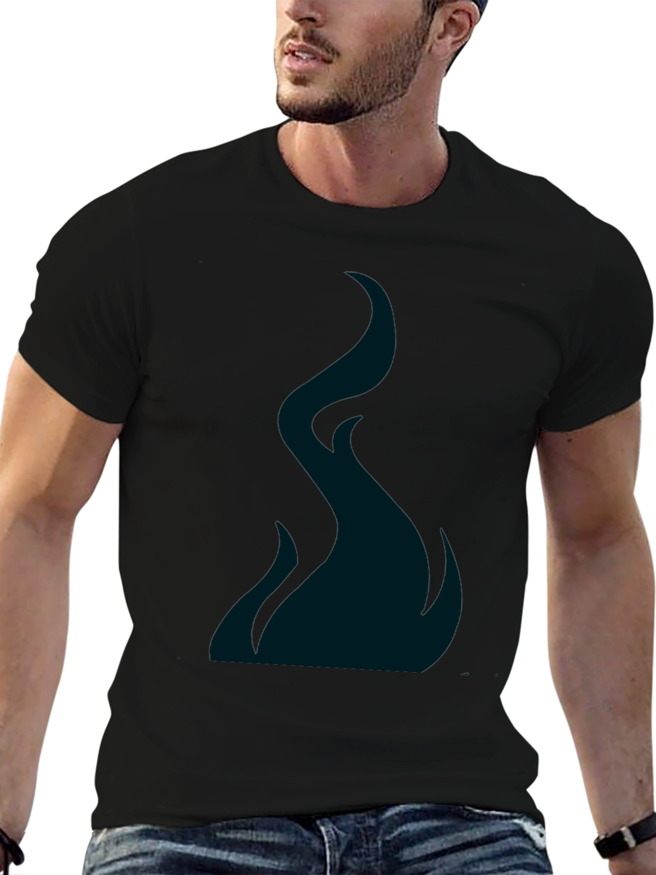 Flame Graphic Black T-Shirt