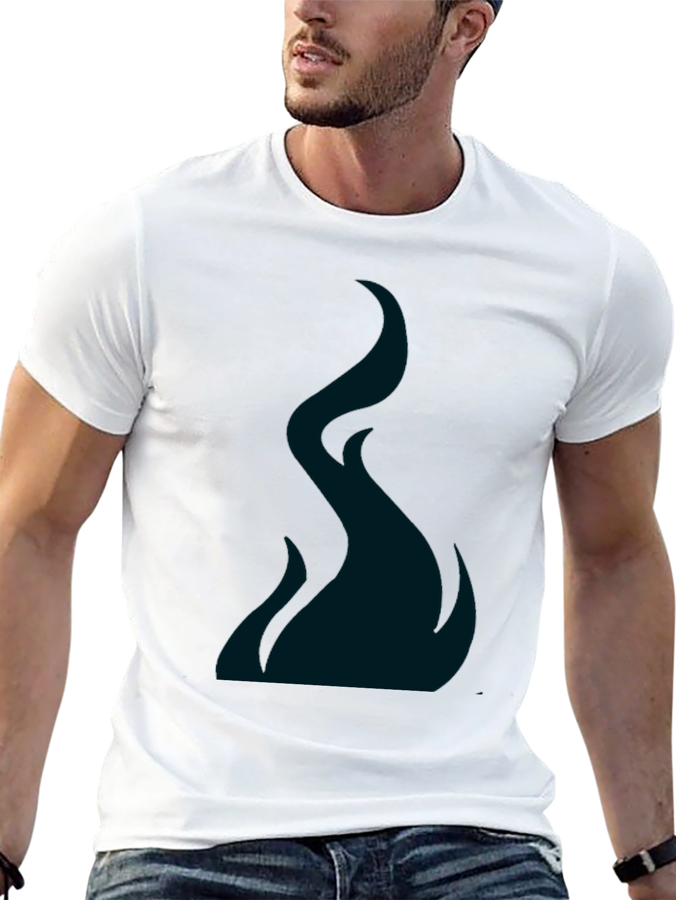 Flame Graphic Black T-Shirt