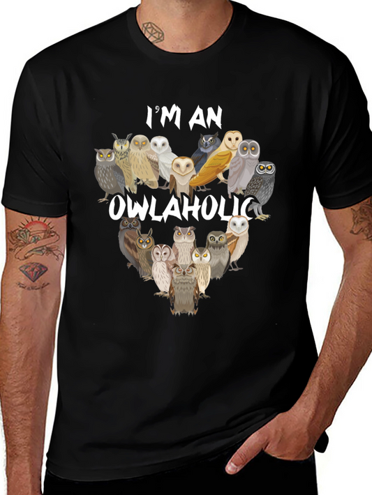 Owlaholic T-Shirt - Owl Lover Apparel