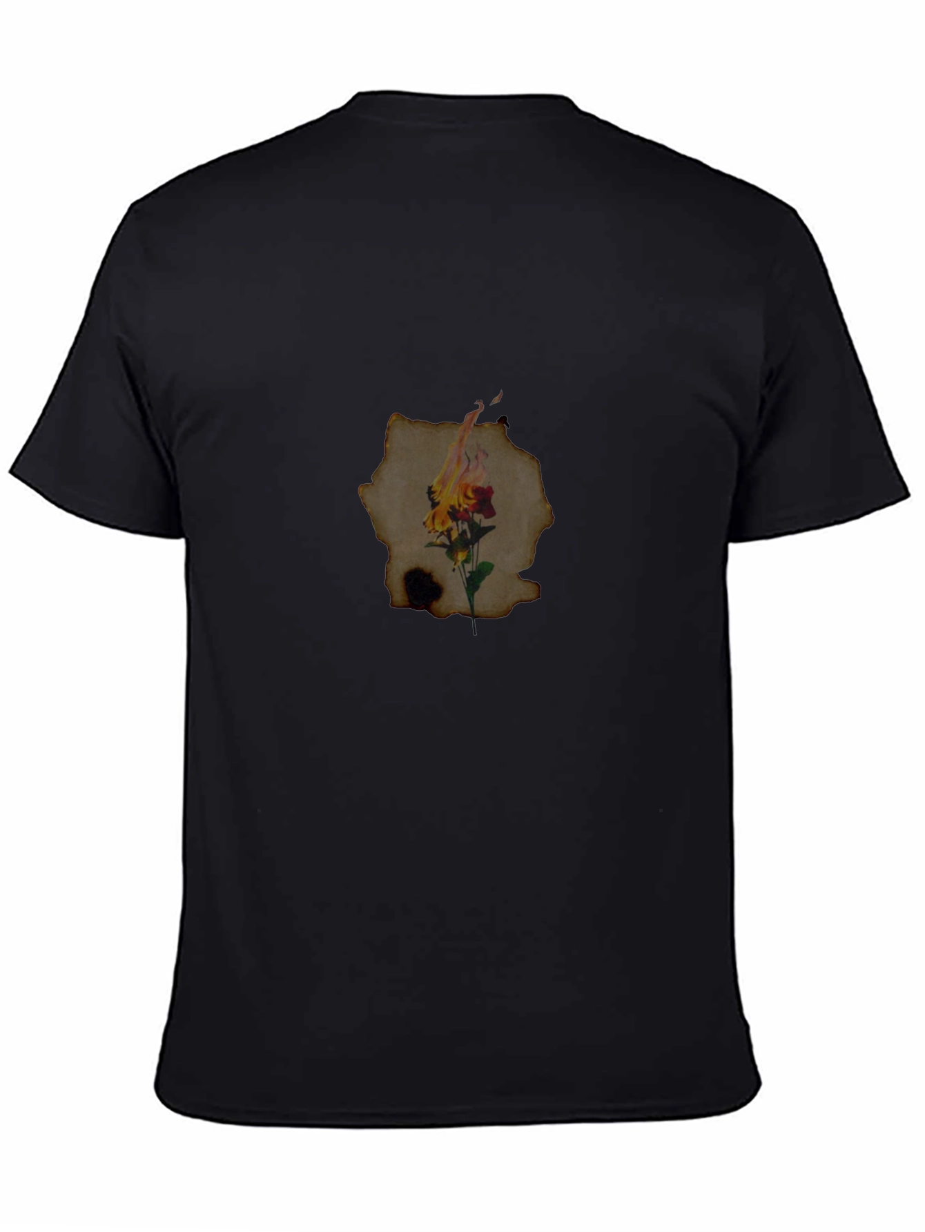 Burning Flower Graphic Tee - Unique Design