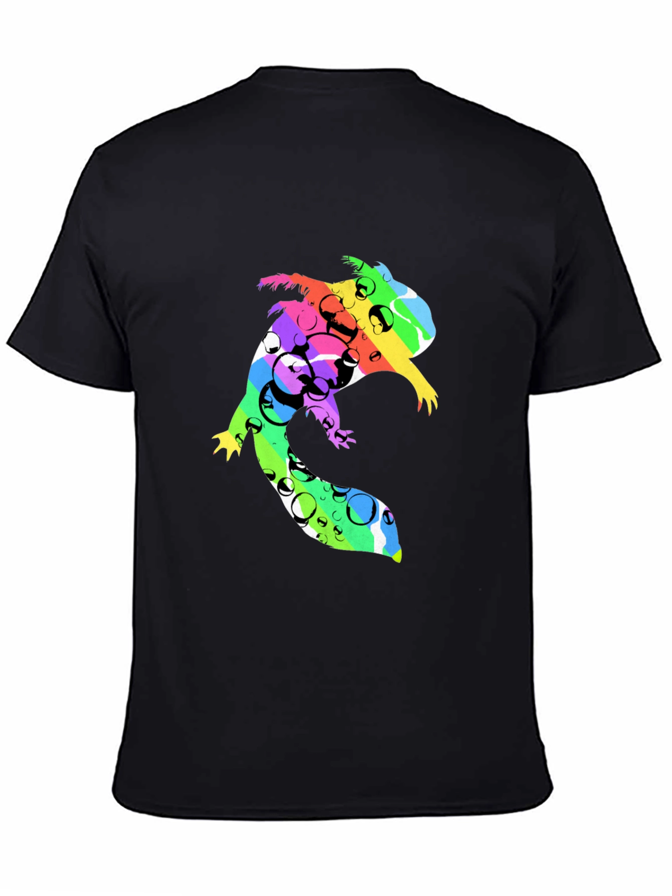 Vibrant Squirrel Graphic Black T-Shirt