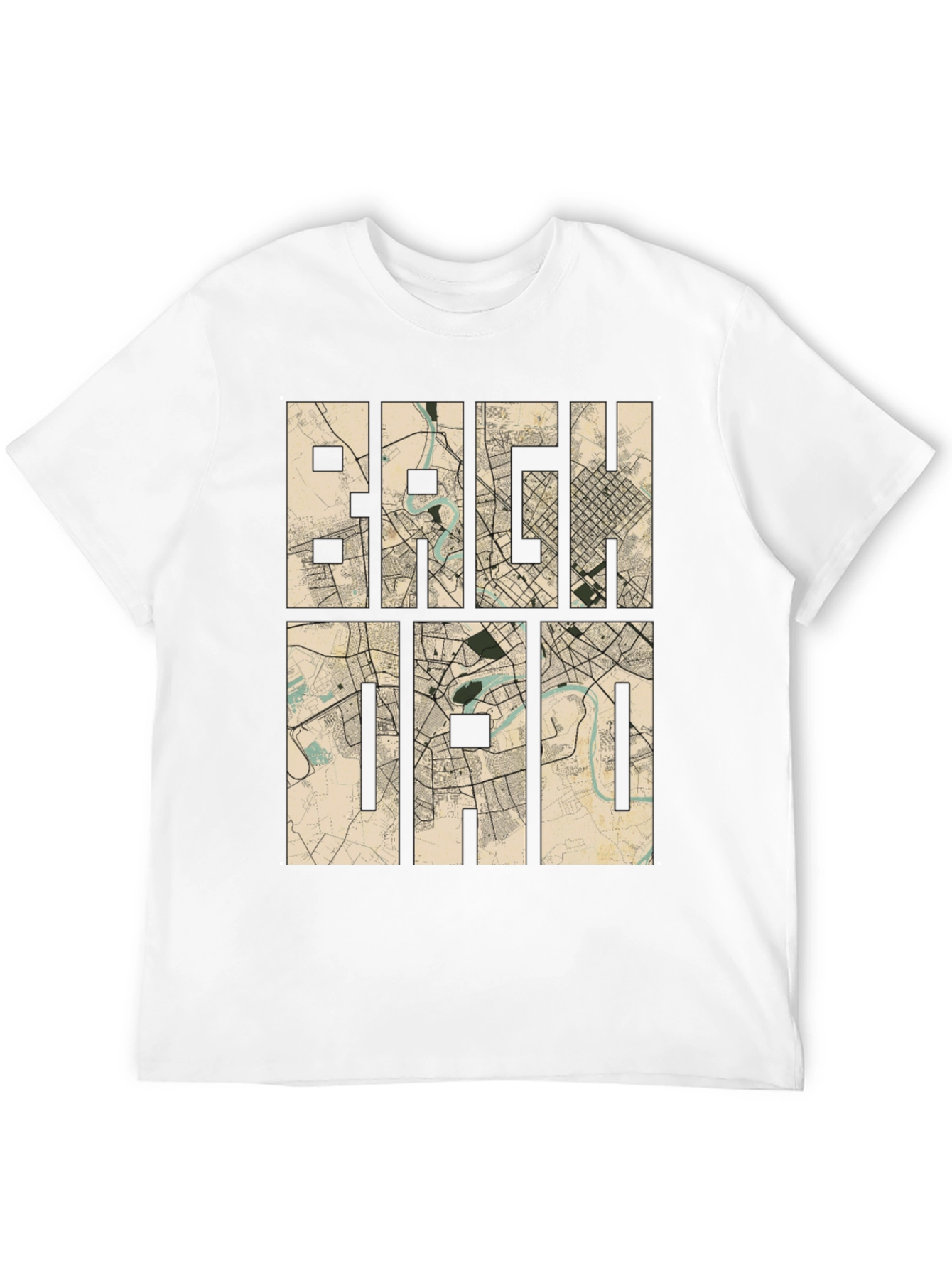 Baghdad Map T-Shirt - Cityscape Graphic Tee