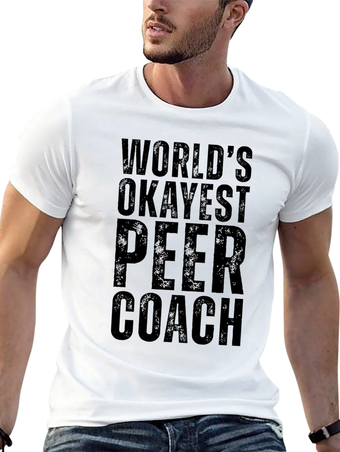 Worlds Okayest Peer Coach - Novelty T-Shirt