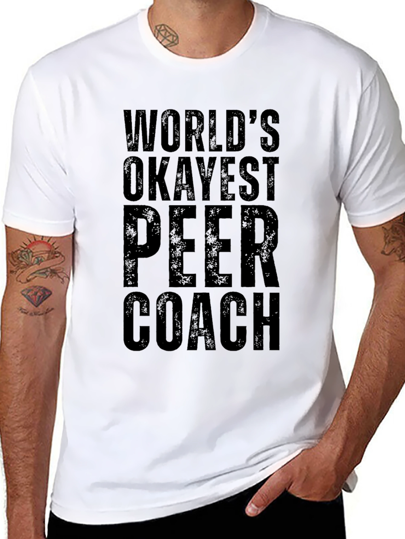 Worlds Okayest Peer Coach - Novelty T-Shirt