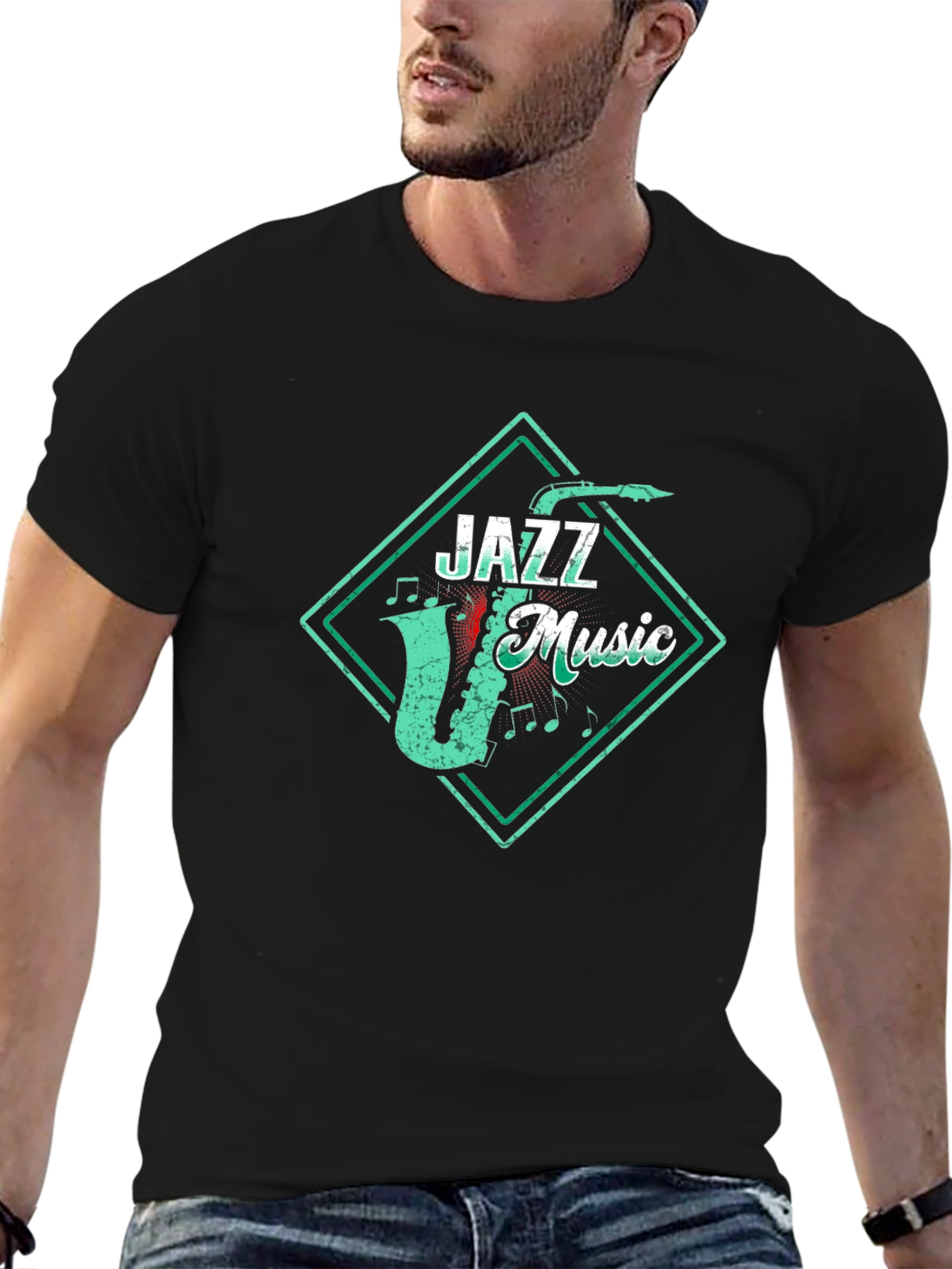 Retro Jazz Music Graphic Tee