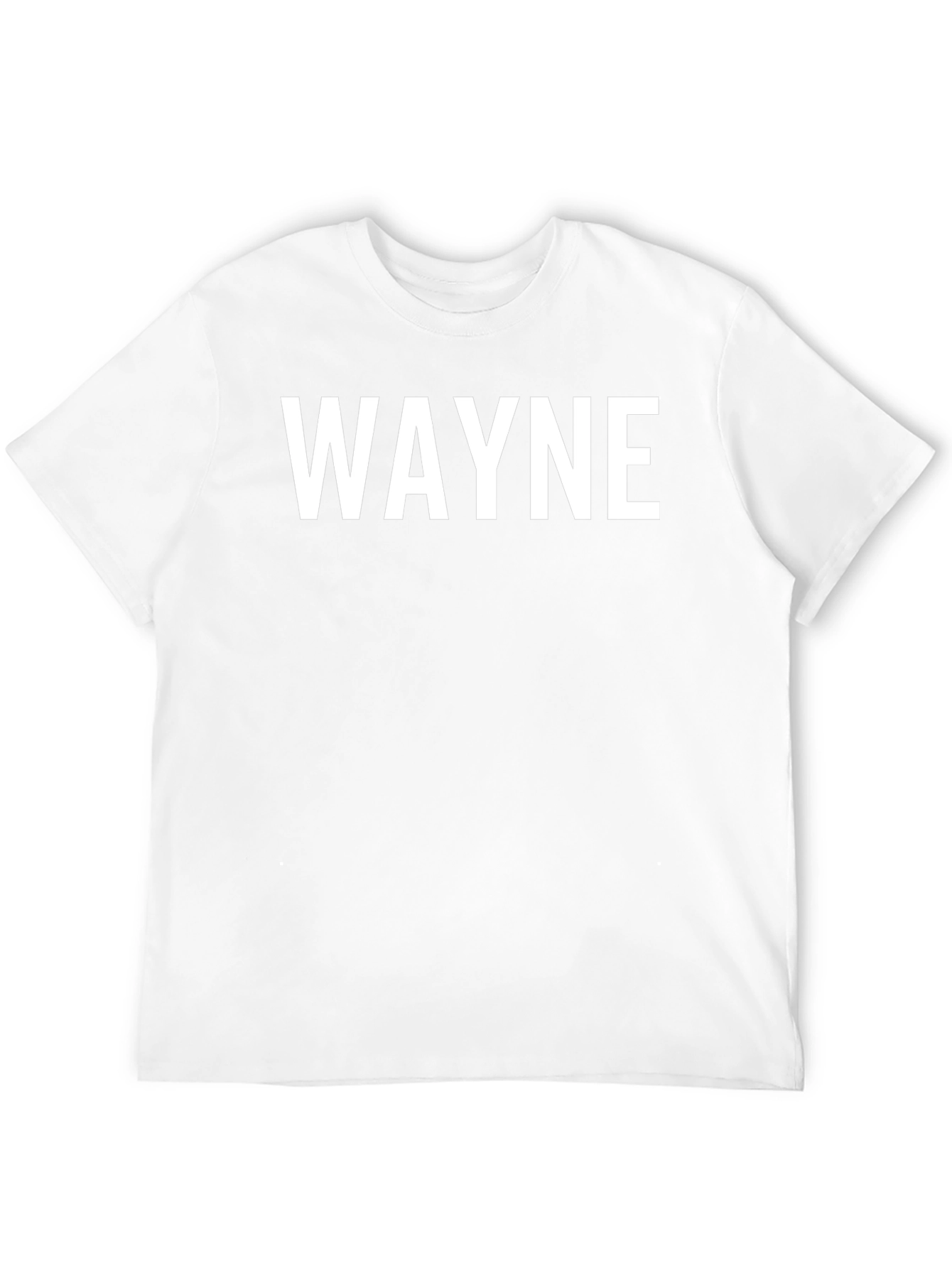 WAYNE Black Cotton T-Shirt - Personalized Name Tee