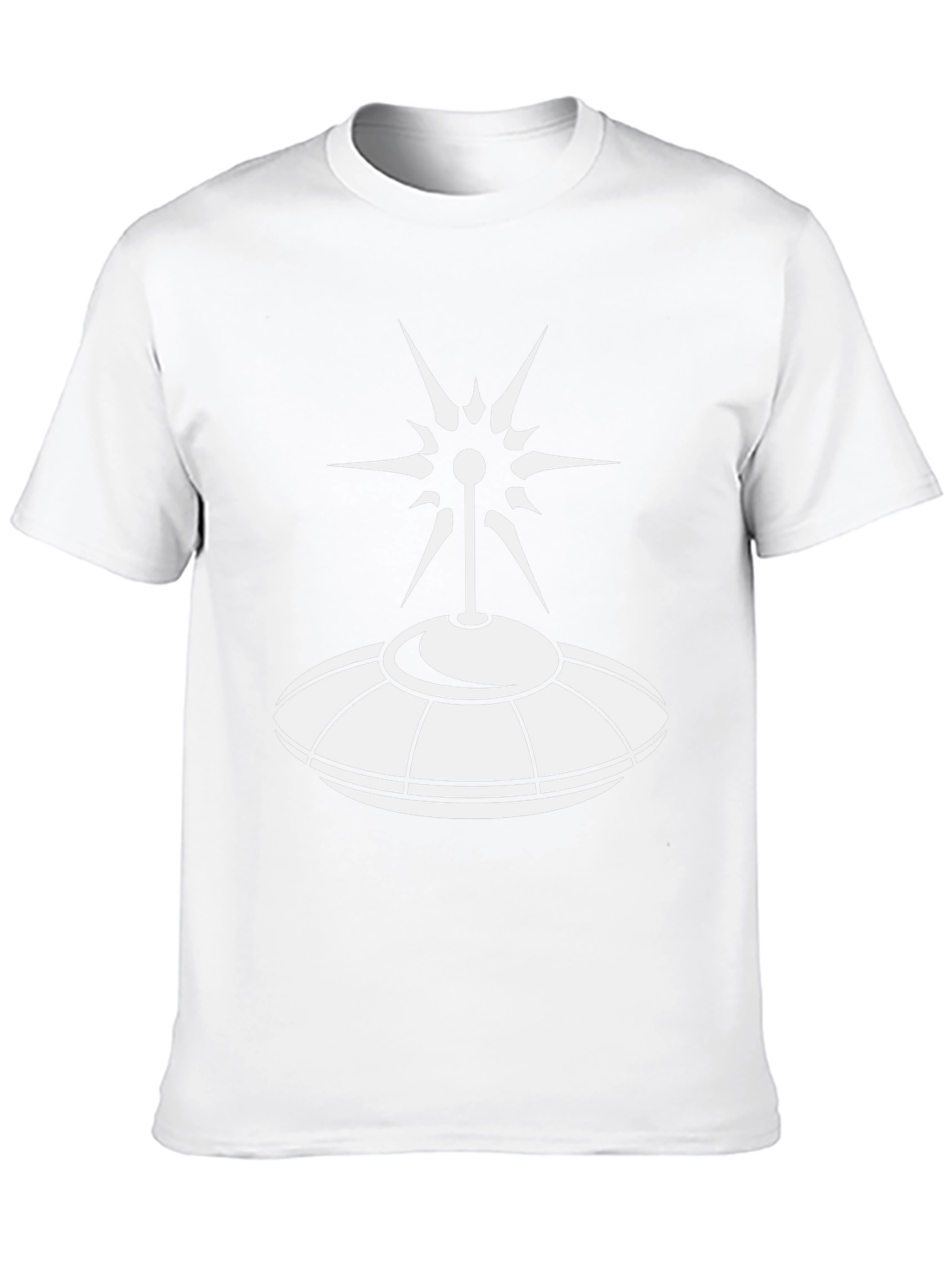 UFO Graphic T-Shirt - Black Cotton Alien Tee