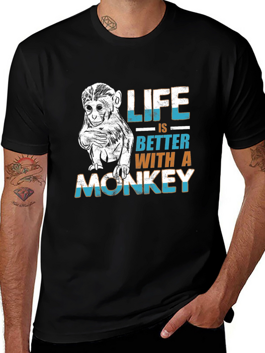 Life is Better Monkey Graphic Tee