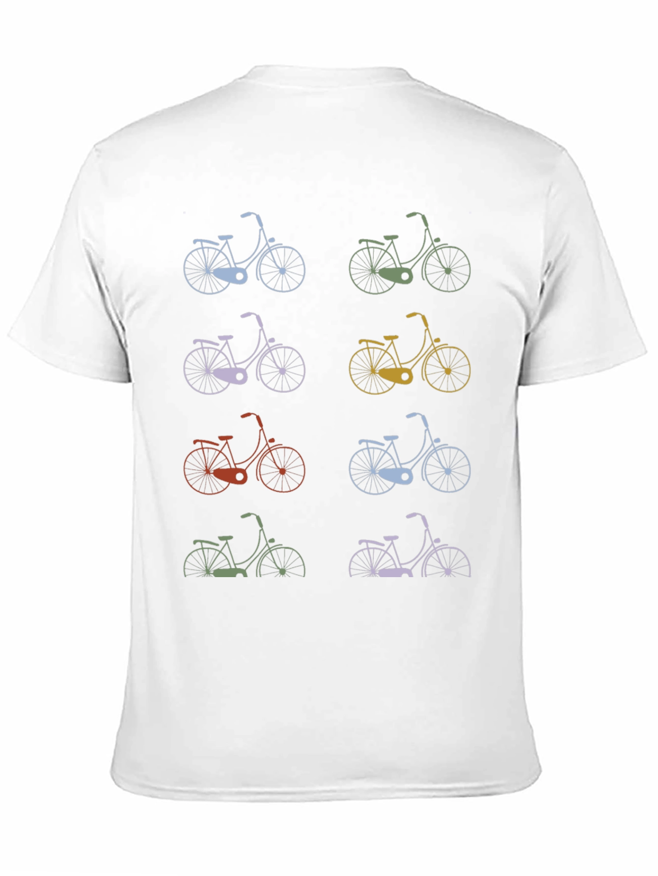 Retro Bike Print T-Shirt - Cycle Style