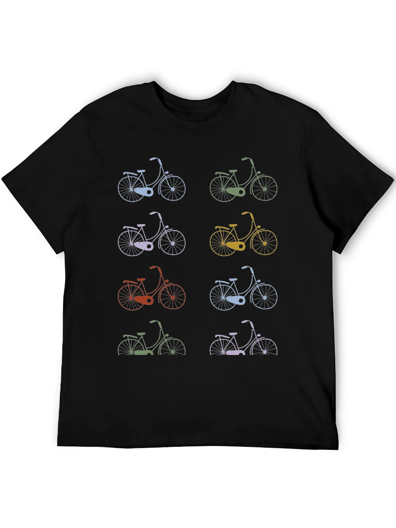 Retro Bike Print T-Shirt - Cycle Style