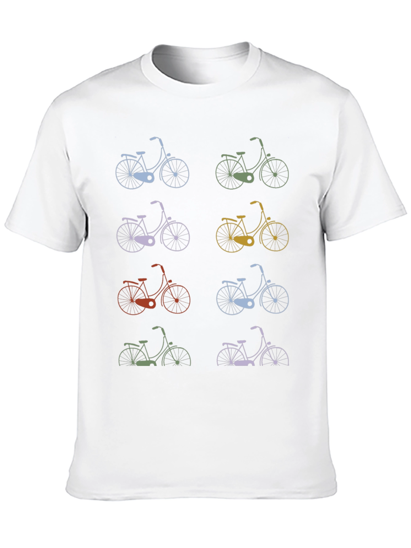 Retro Bike Print T-Shirt - Cycle Style