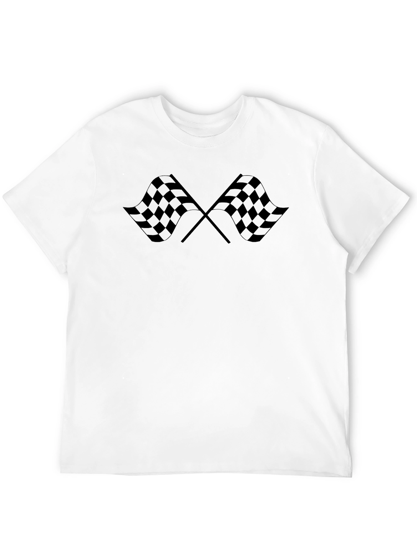 Checkered Flag Graphic T-Shirt - Racing Fan Apparel