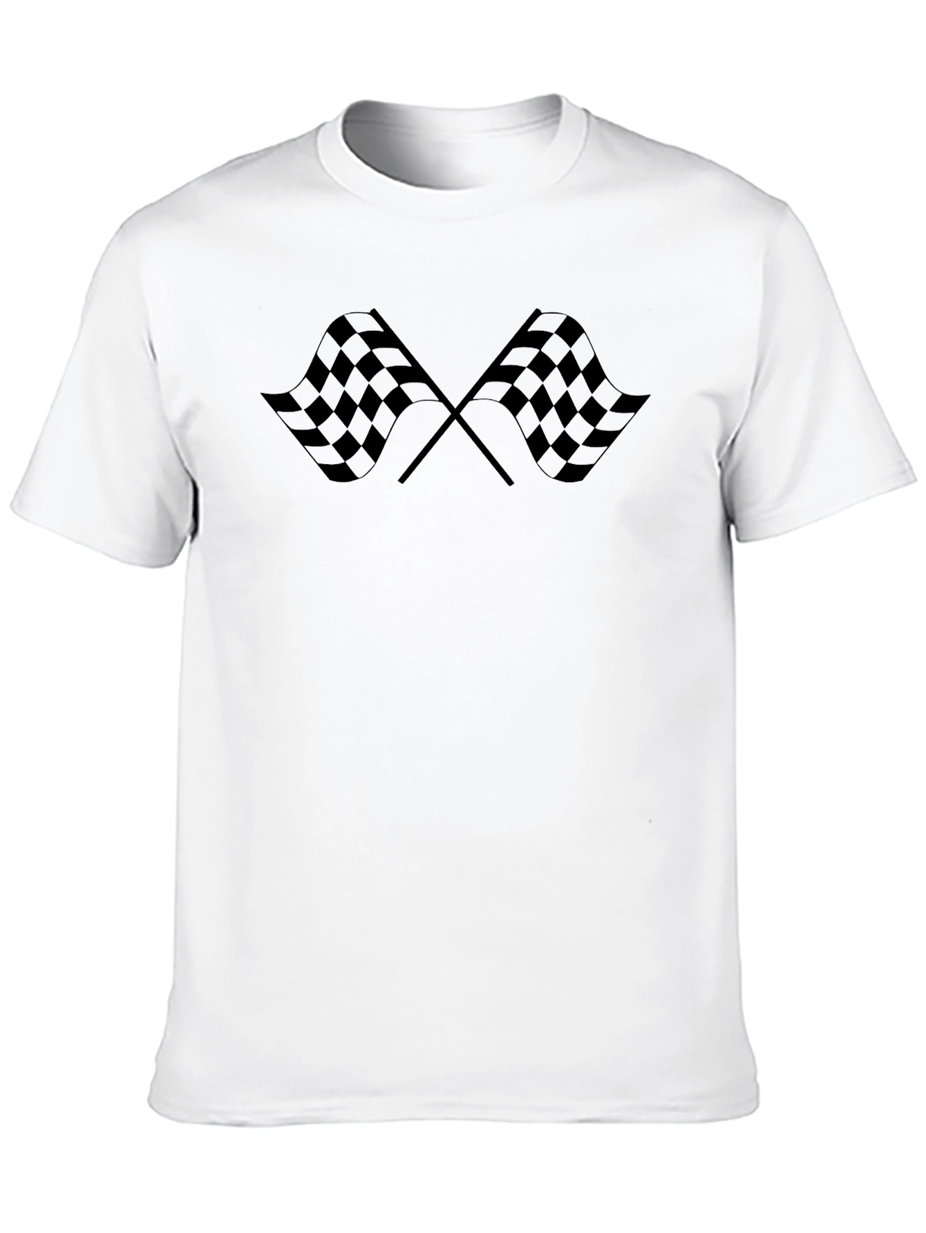 Checkered Flag Graphic T-Shirt - Racing Fan Apparel