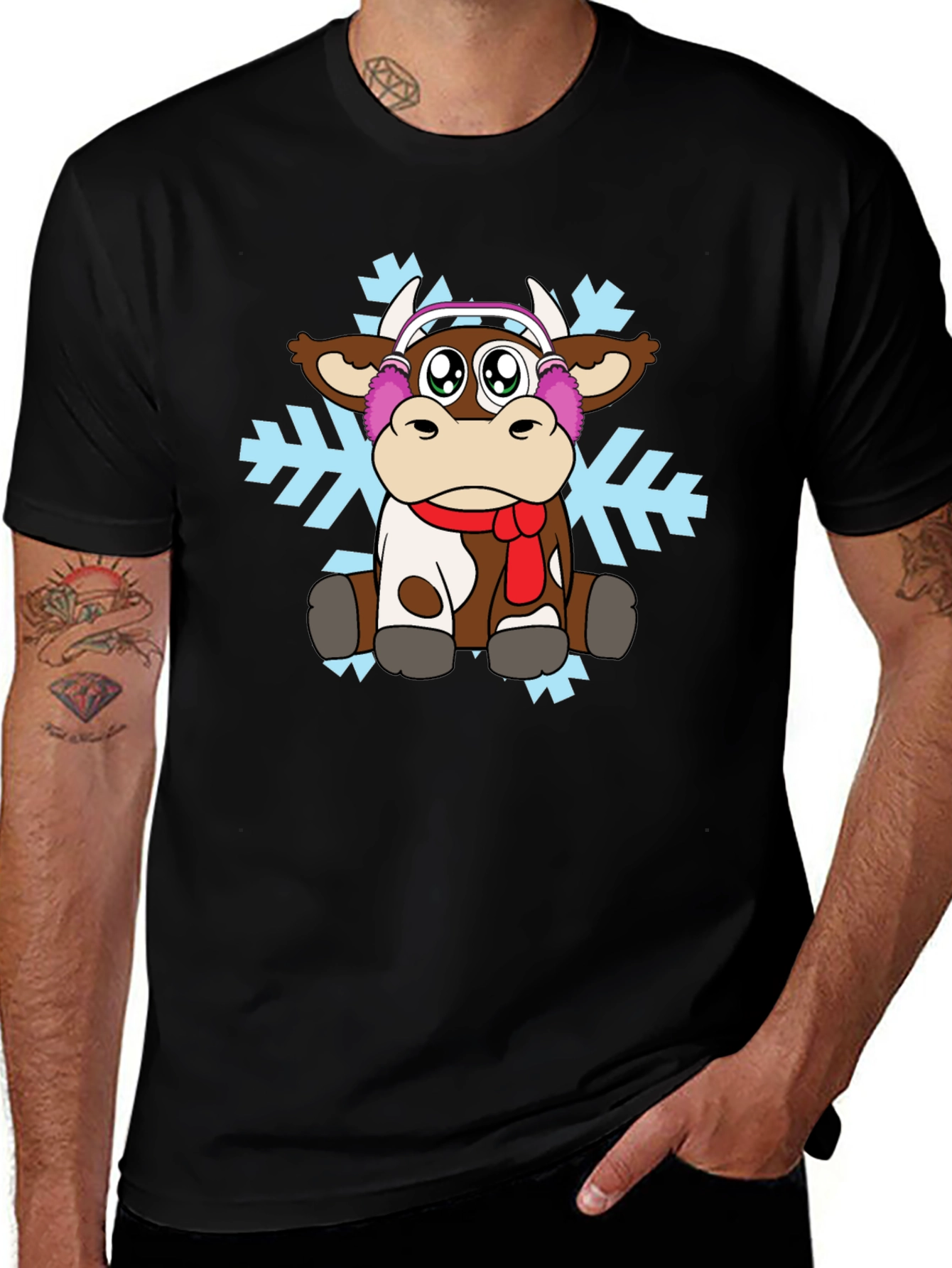 Winter Cow Graphic Tee