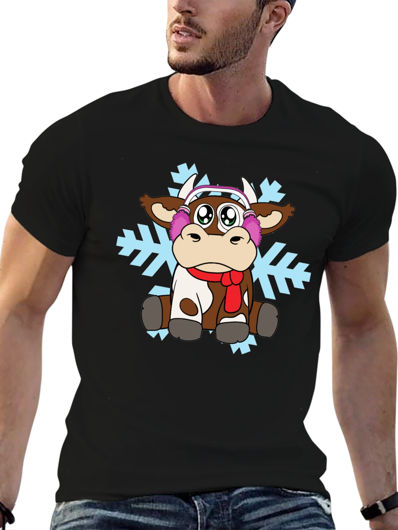 Winter Cow Graphic Tee