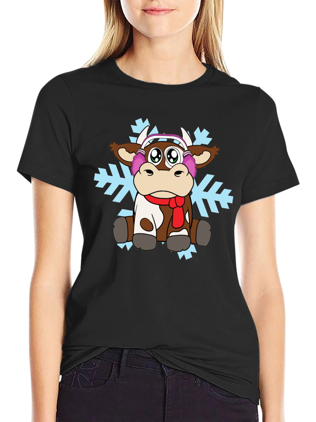Winter Cow Graphic Tee