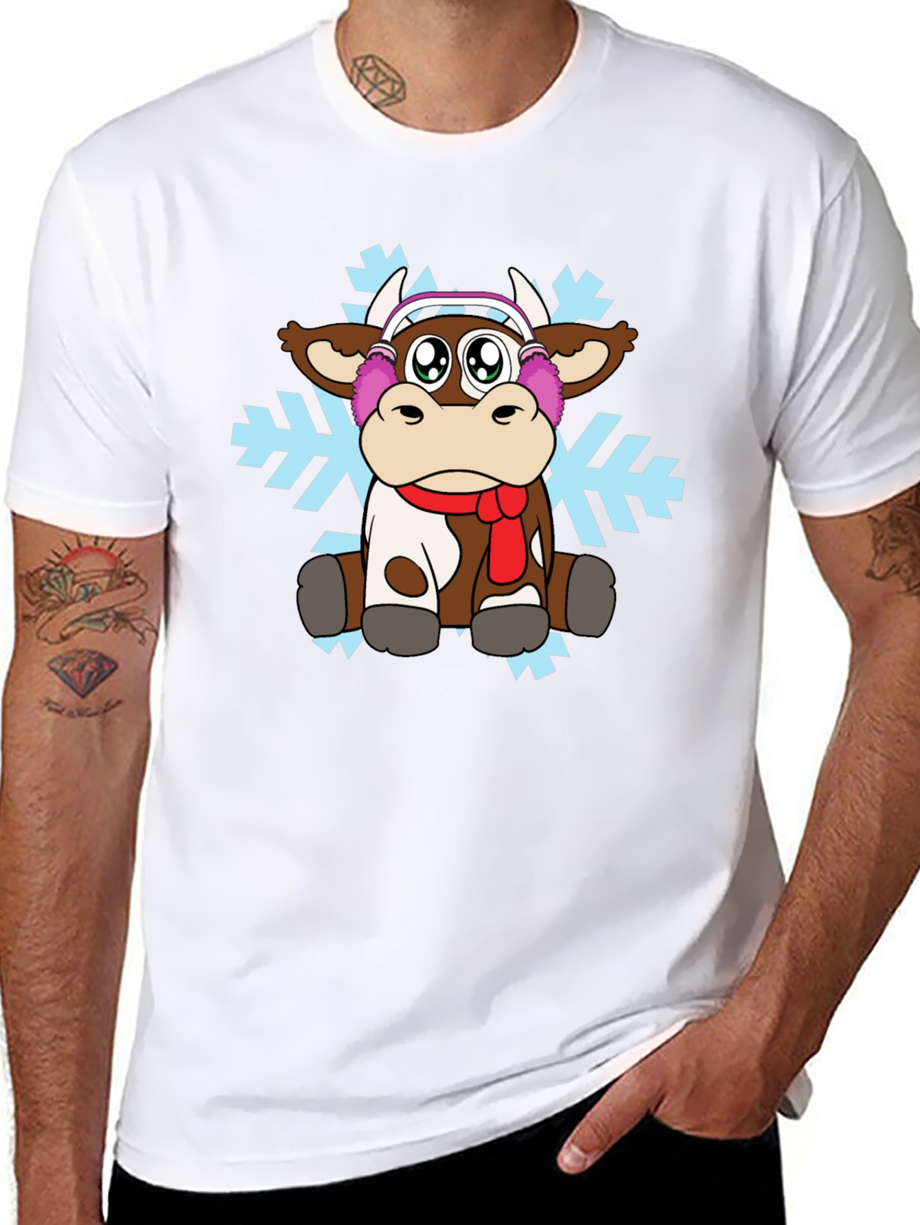 Winter Cow Graphic Tee