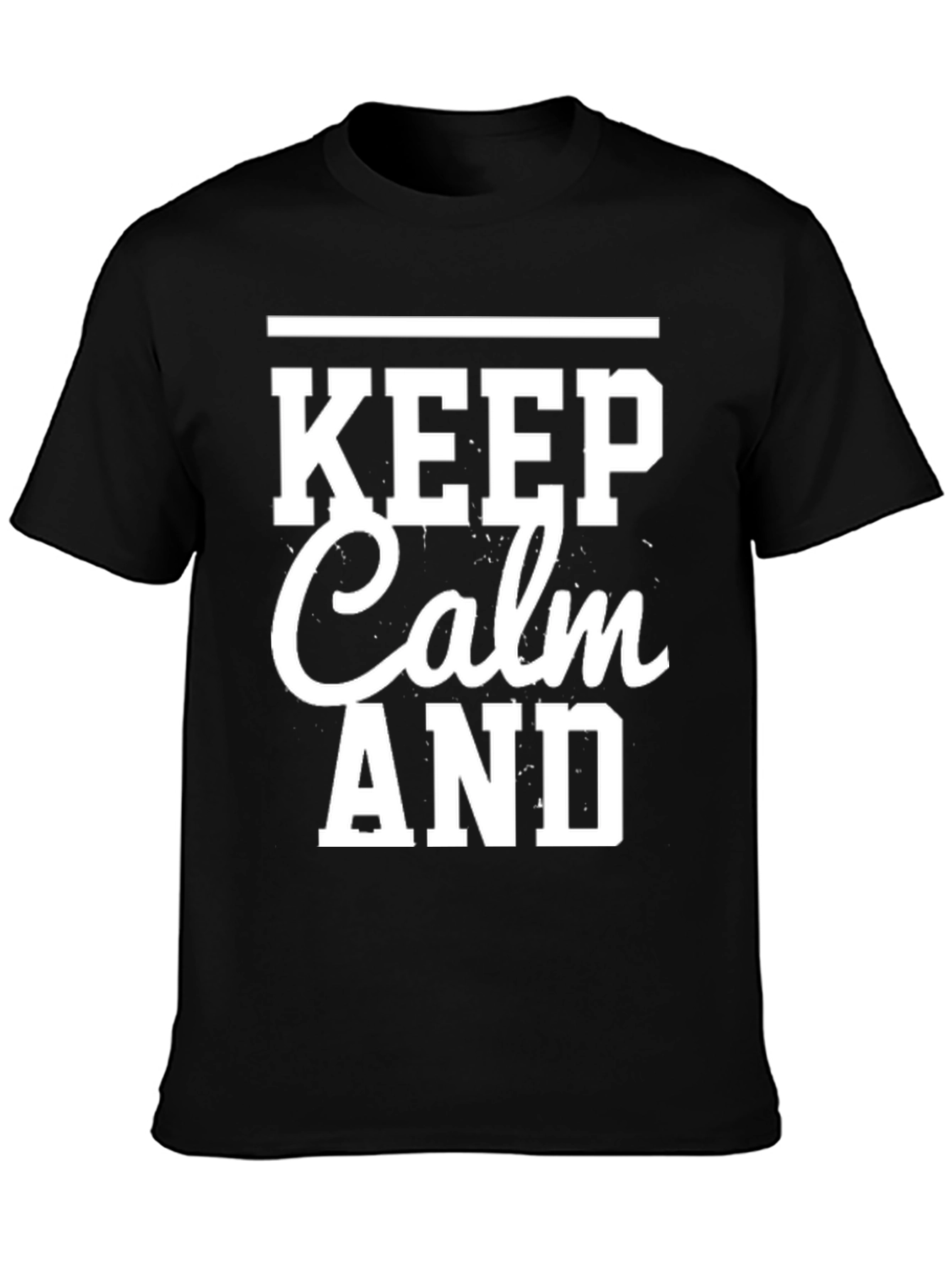 Keep Calm T-Shirt - Mens Black Graphic Tee