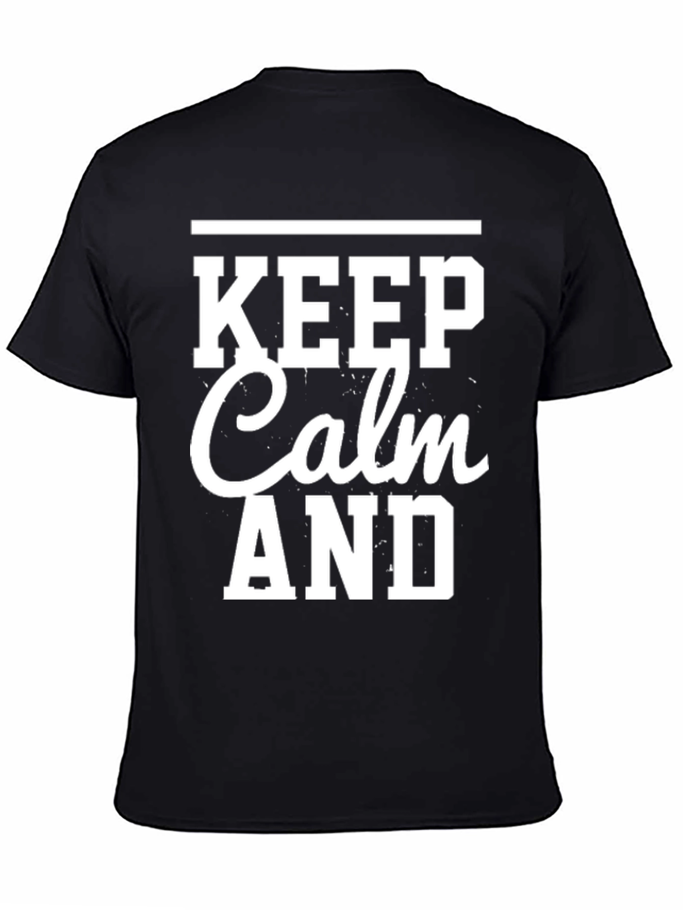 Keep Calm T-Shirt - Mens Black Graphic Tee