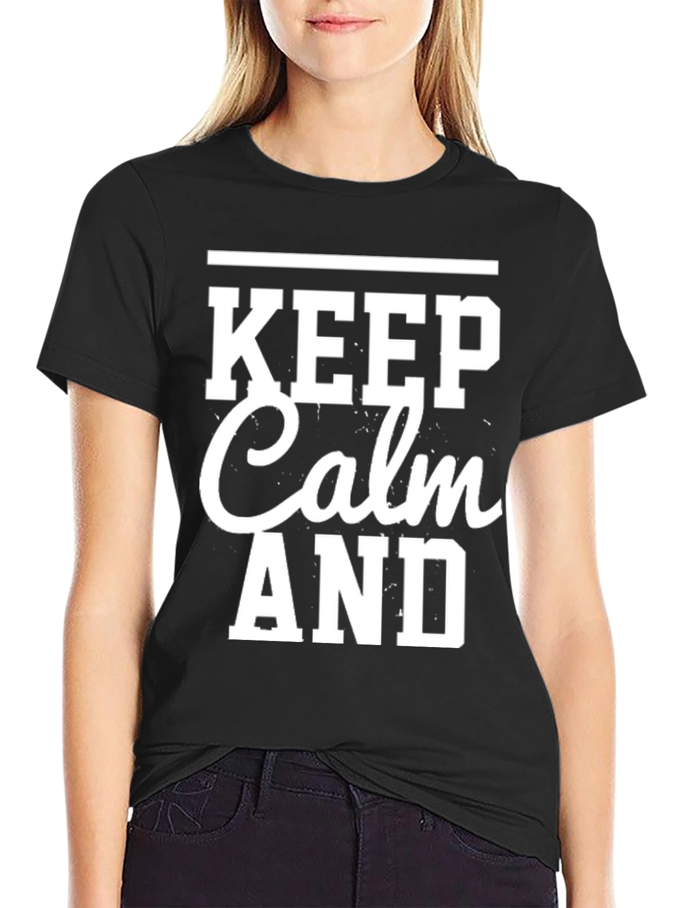 Keep Calm T-Shirt - Mens Black Graphic Tee