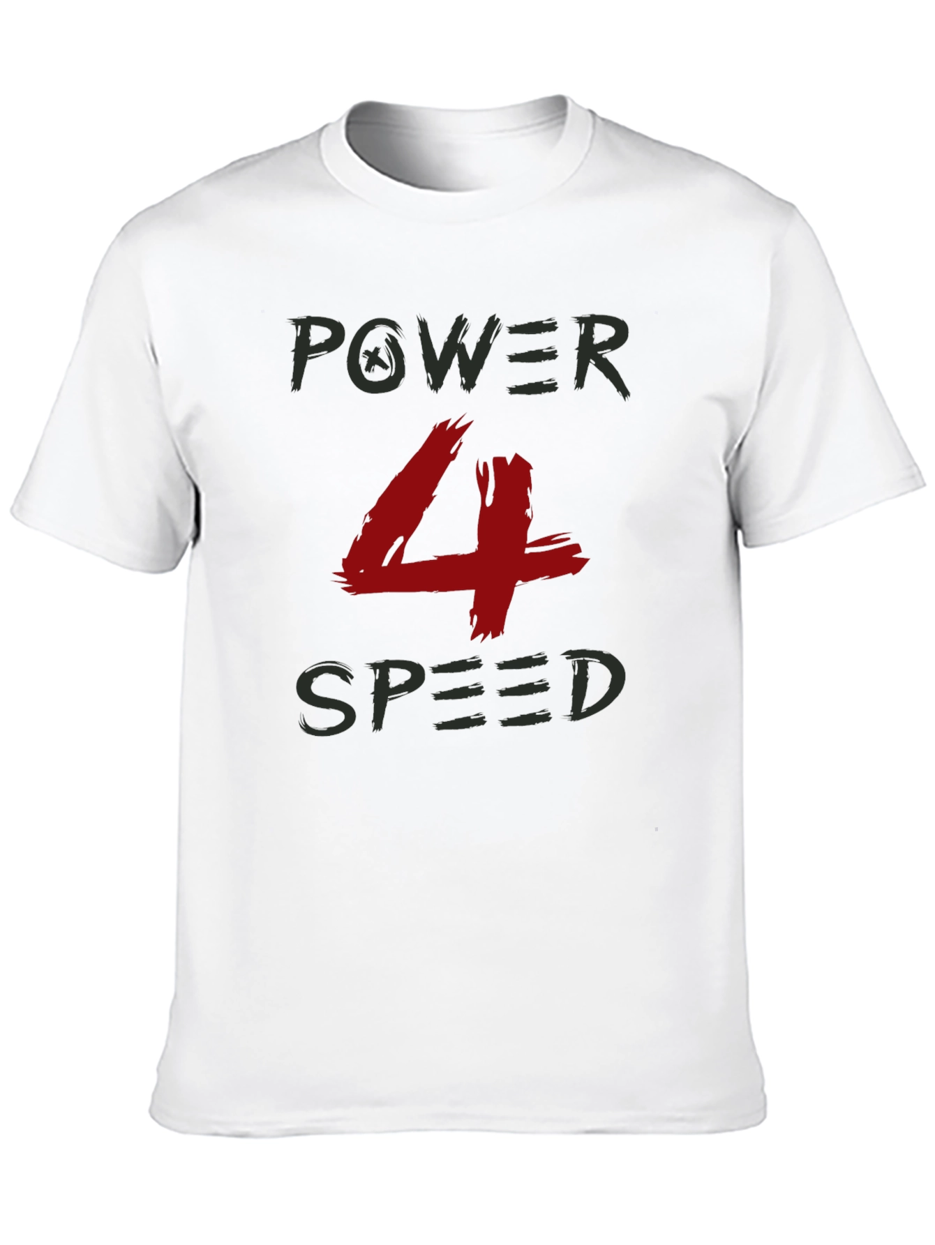 Power 4 Speed Graphic T-Shirt - Black Crew Neck