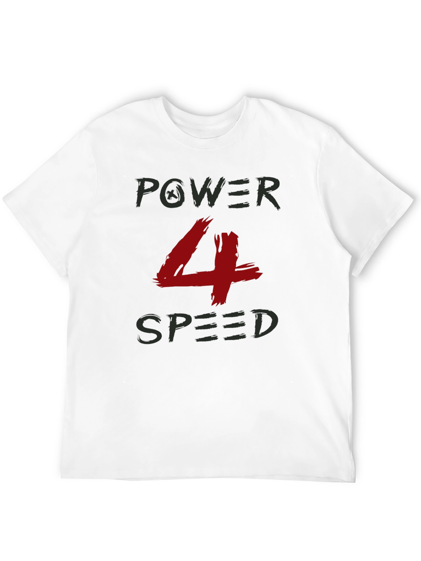 Power 4 Speed Graphic T-Shirt - Black Crew Neck