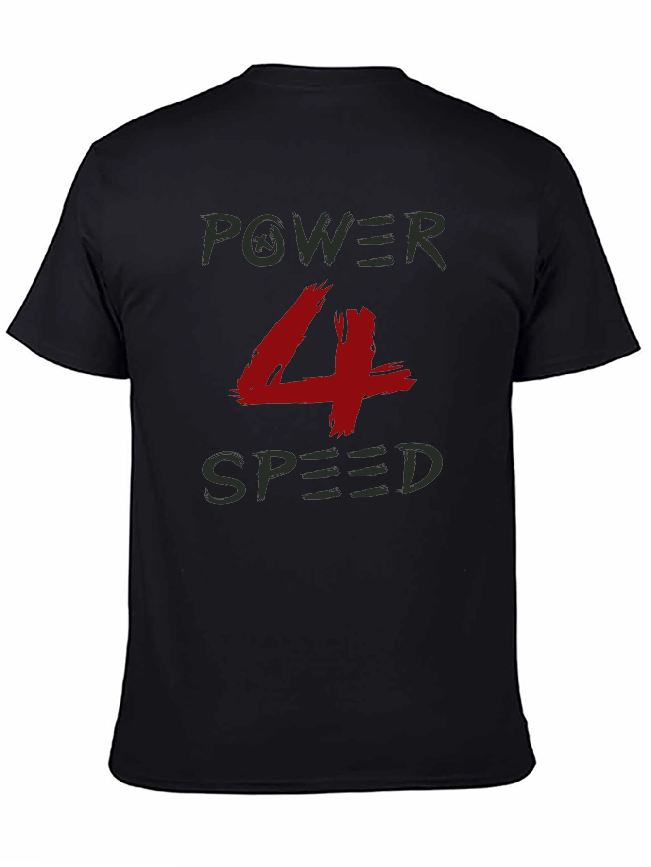 Power 4 Speed Graphic T-Shirt - Black Crew Neck