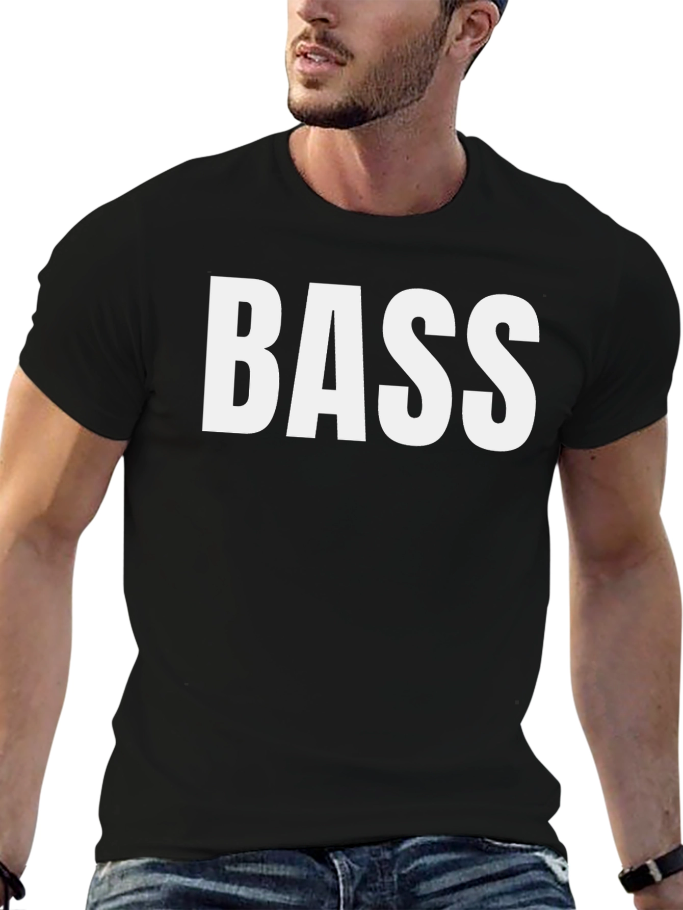 BASS Graphic Tee - Classic Black Cotton T-Shirt