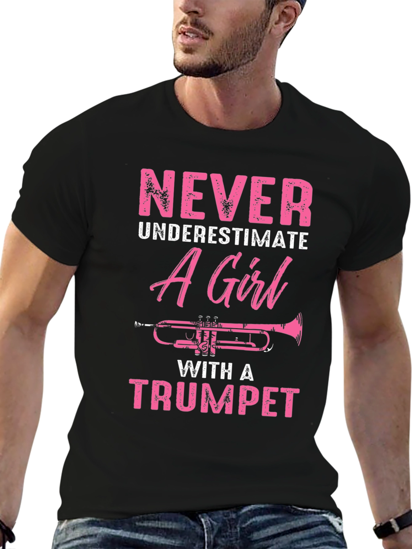 Never Underestimate A Girl With A Trumpet T-Shirt