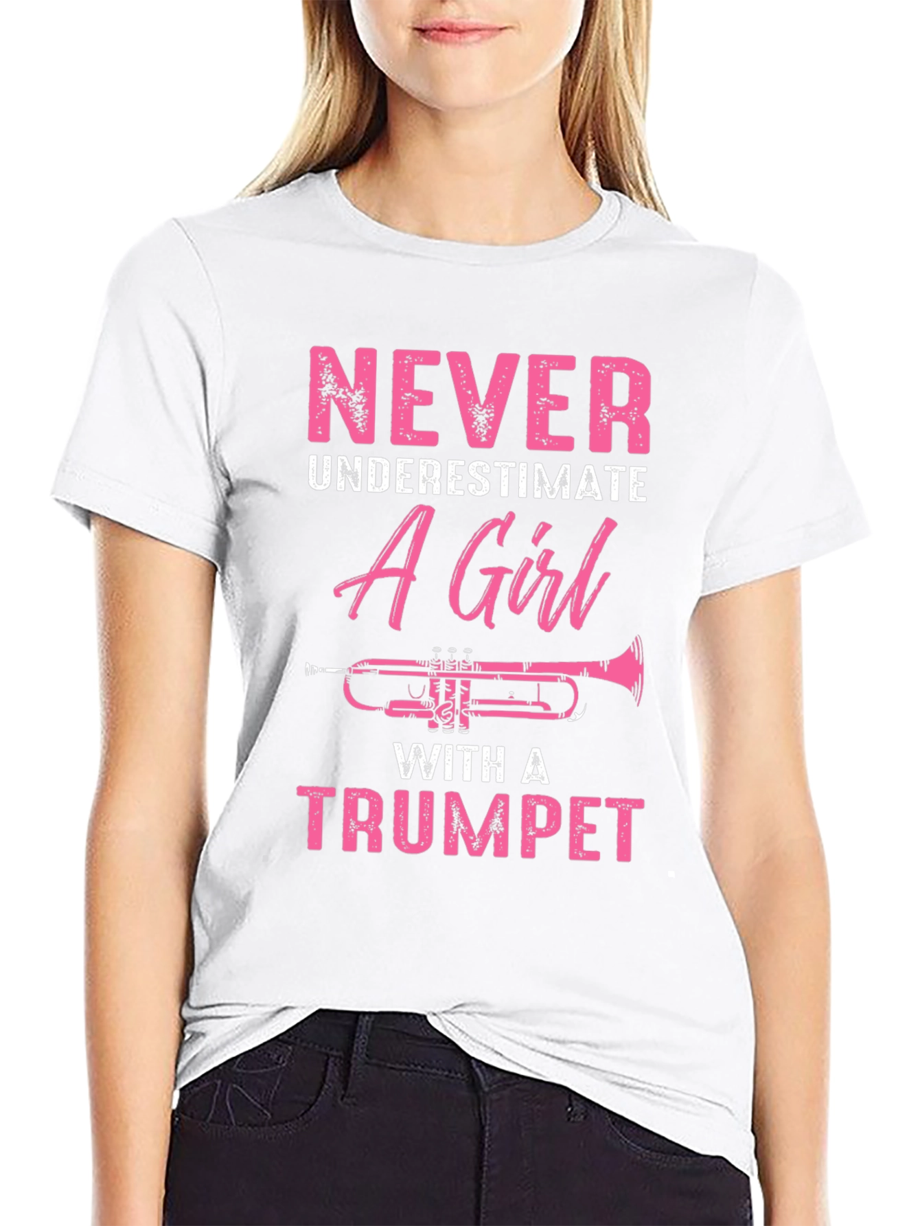 Never Underestimate A Girl With A Trumpet T-Shirt