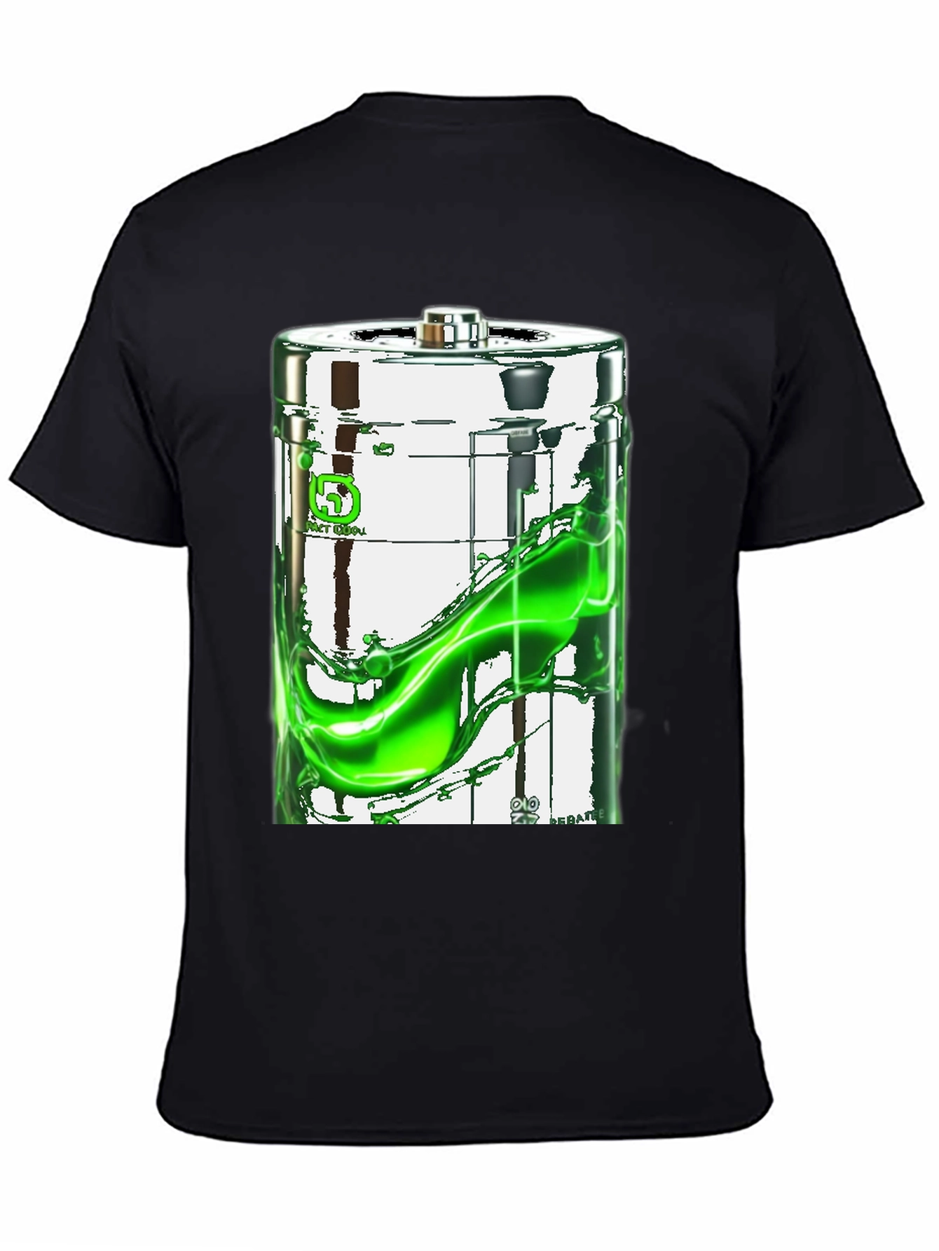 Battery Graphic Print Black T-Shirt