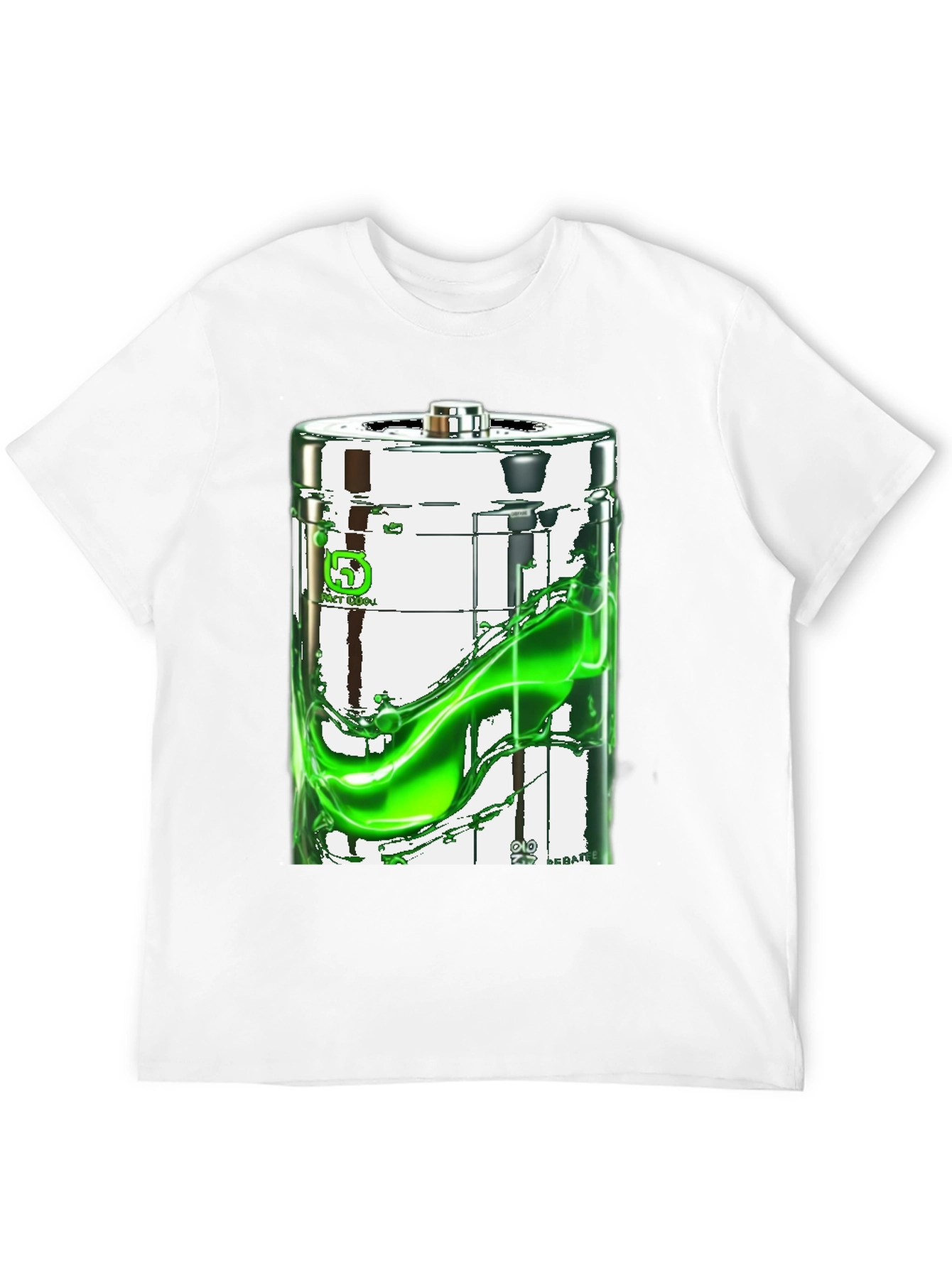 Battery Graphic Print Black T-Shirt