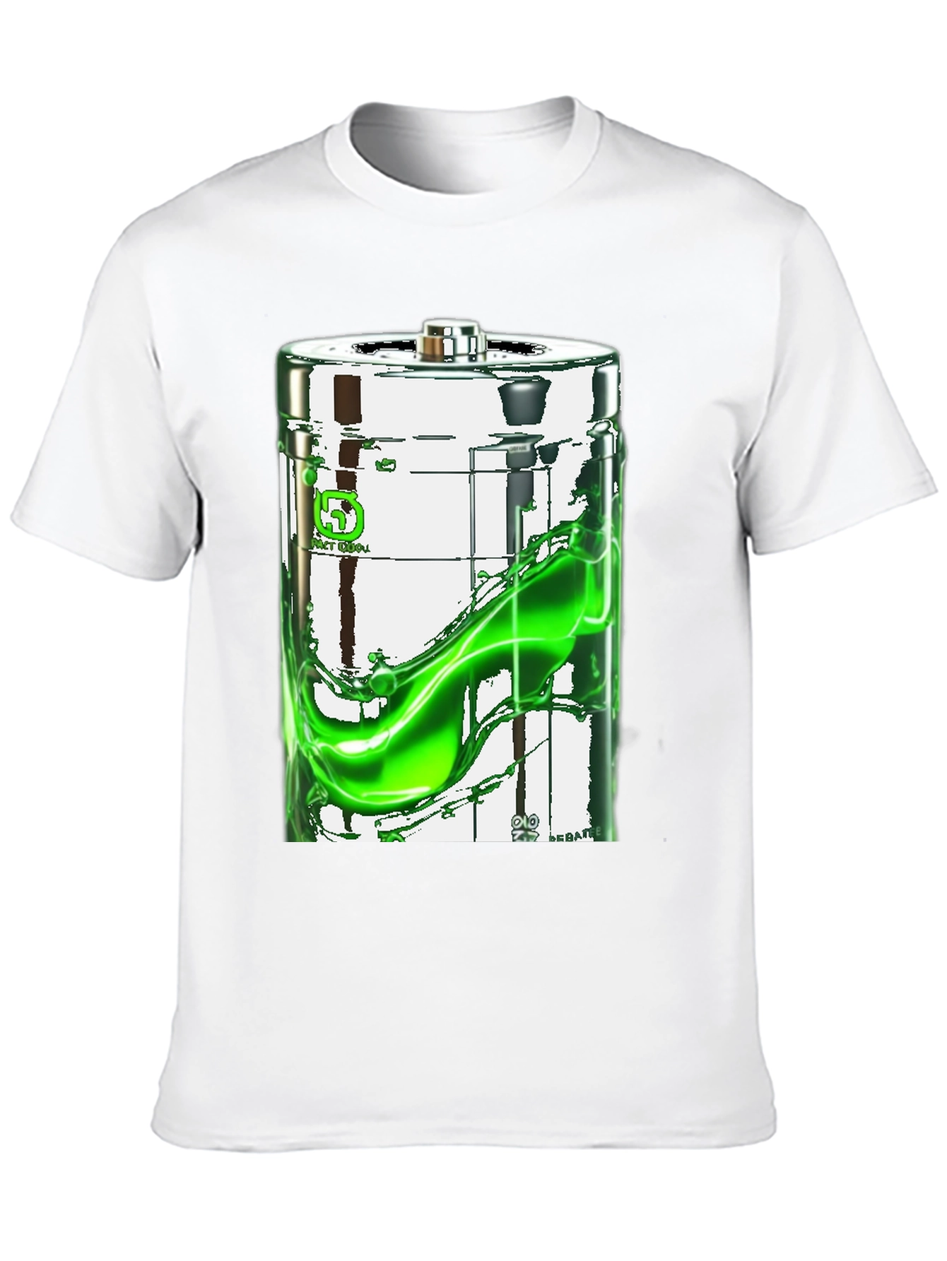 Battery Graphic Print Black T-Shirt