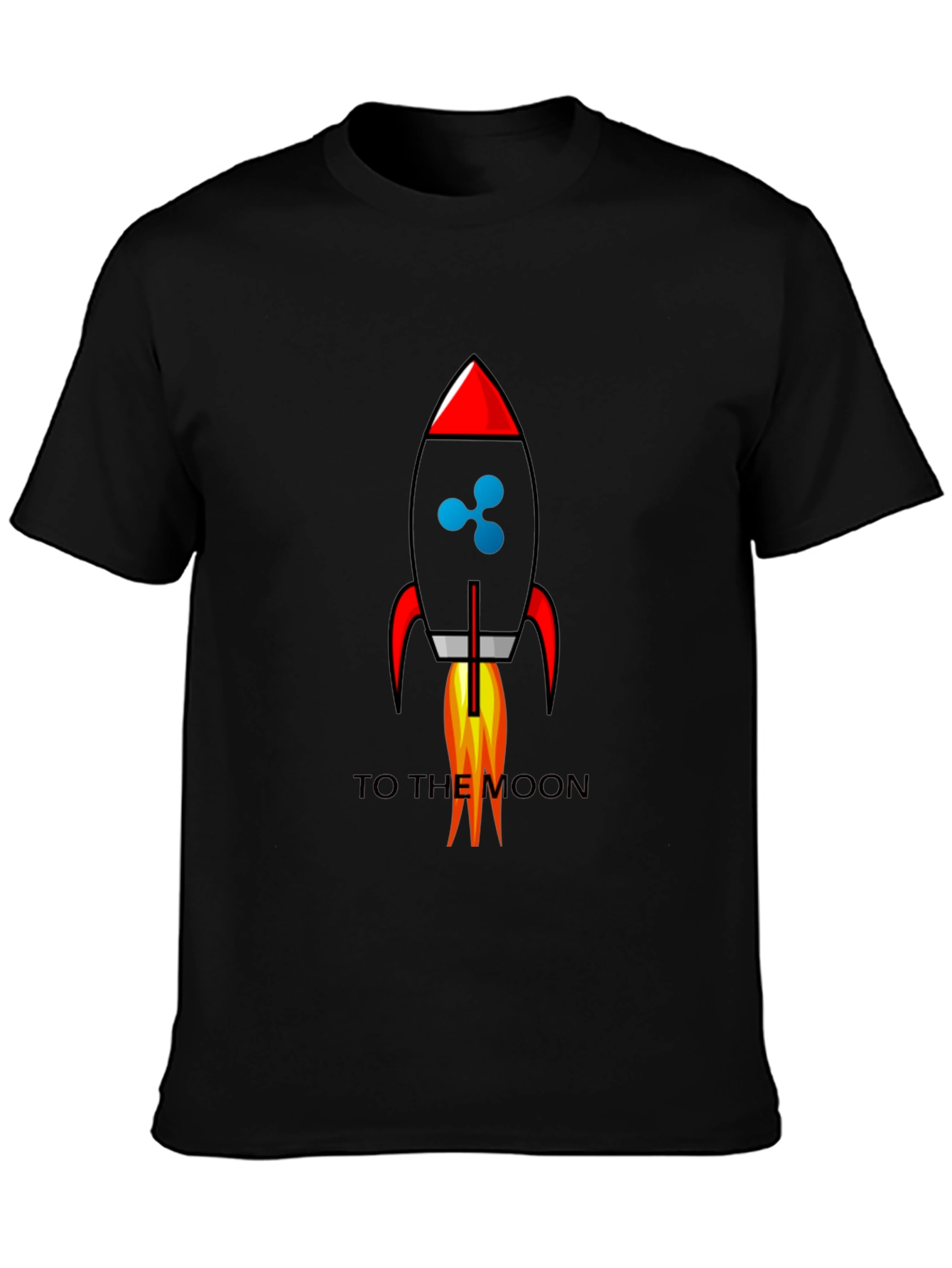 Ripple to the Moon Black Graphic T-Shirt