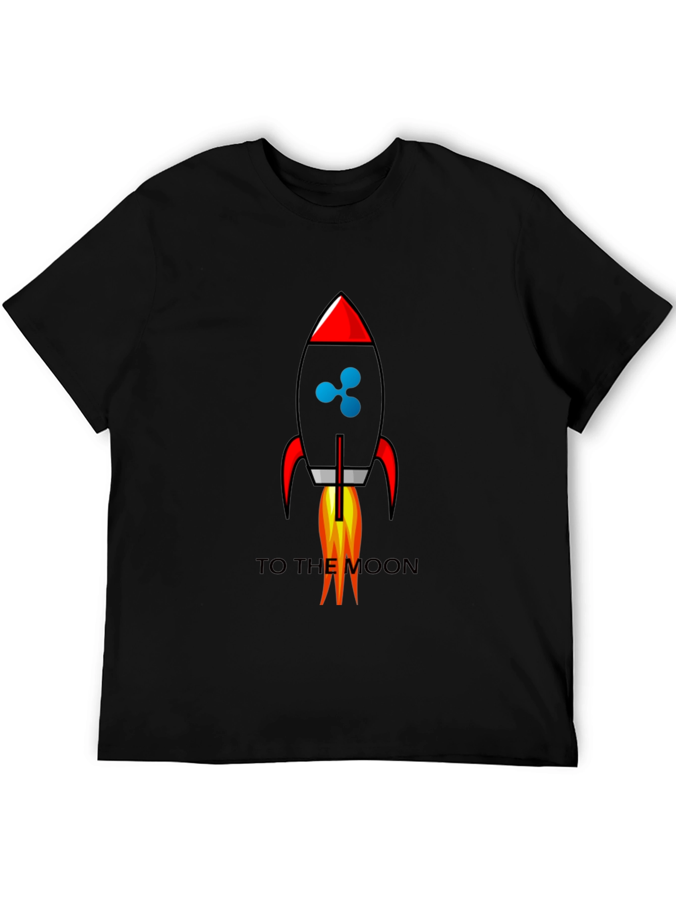 Ripple to the Moon Black Graphic T-Shirt