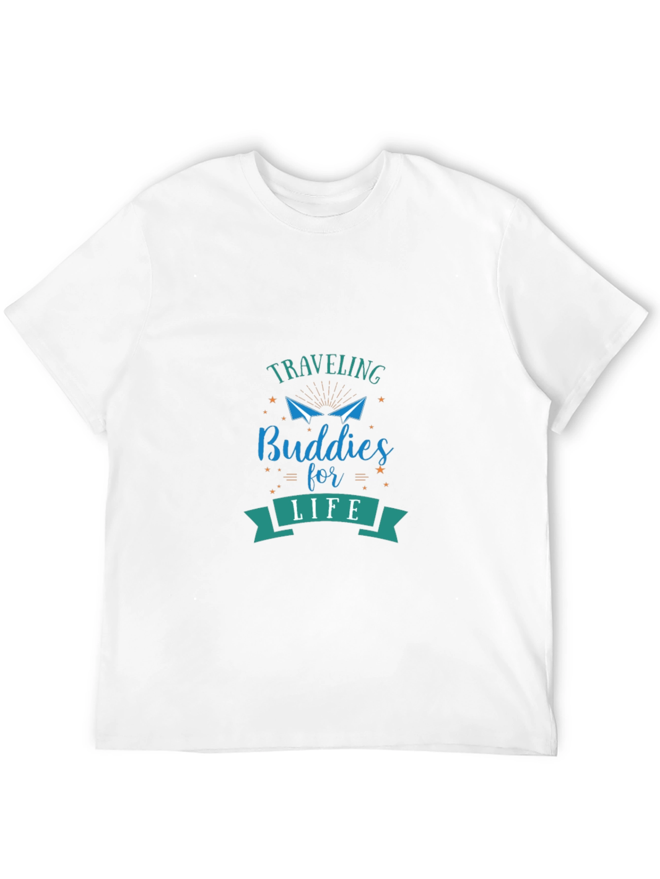 Traveling Buddies T-Shirt - Black Crew Neck