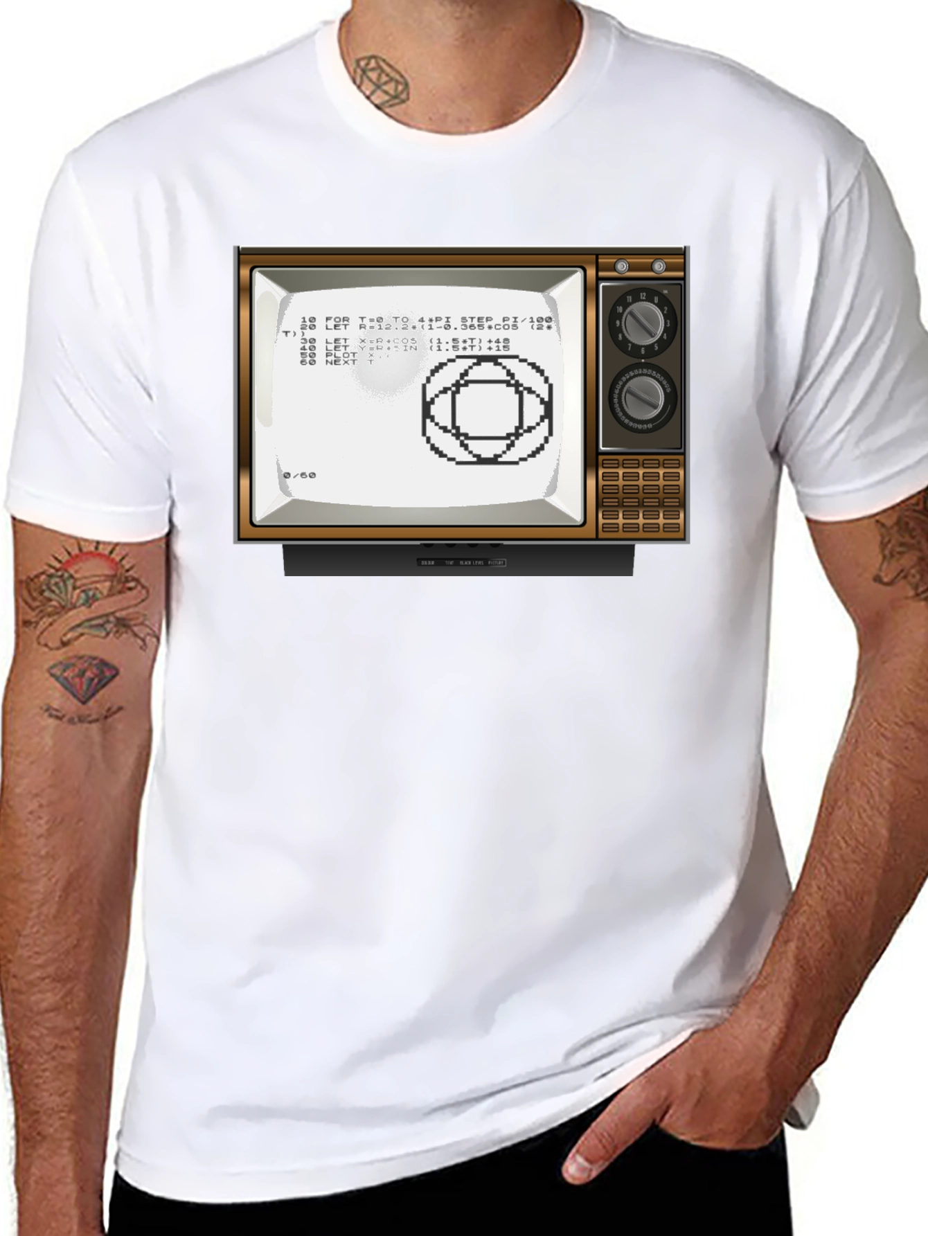 Retro Computer TV Graphic Tee - Programmer Shirt