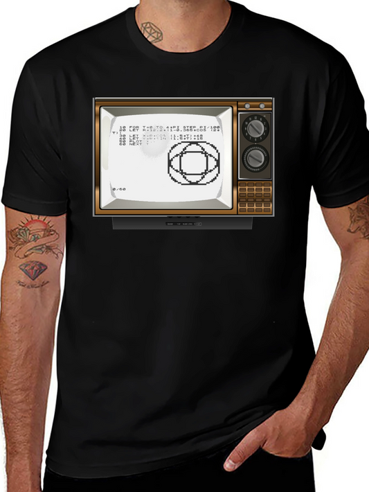 Retro Computer TV Graphic Tee - Programmer Shirt