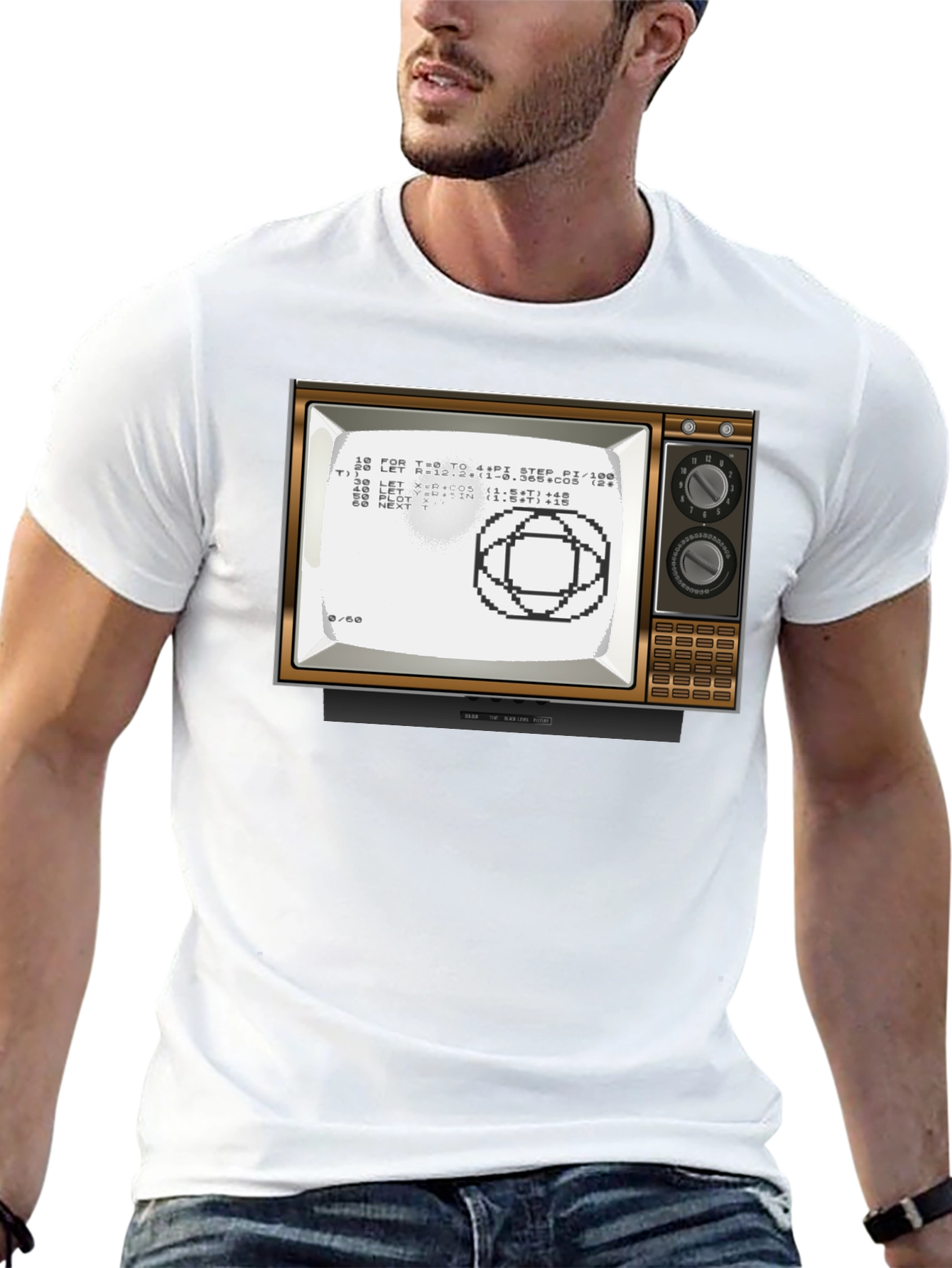 Retro Computer TV Graphic Tee - Programmer Shirt