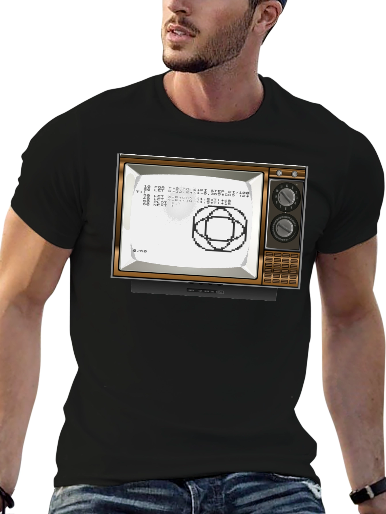 Retro Computer TV Graphic Tee - Programmer Shirt