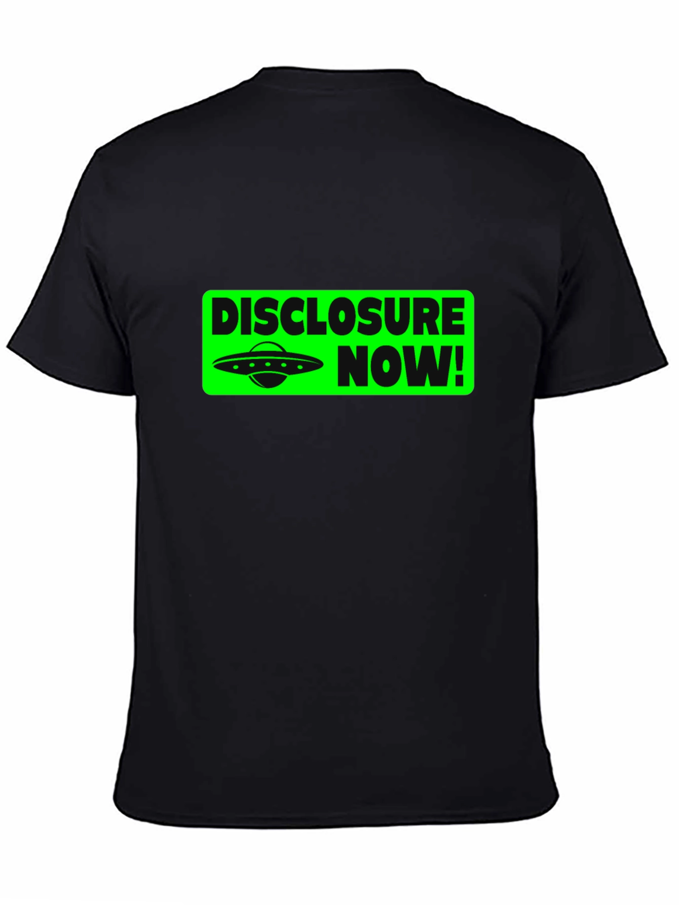 Disclosure Now! UFO Graphic Tee - Black Cotton T-Shirt