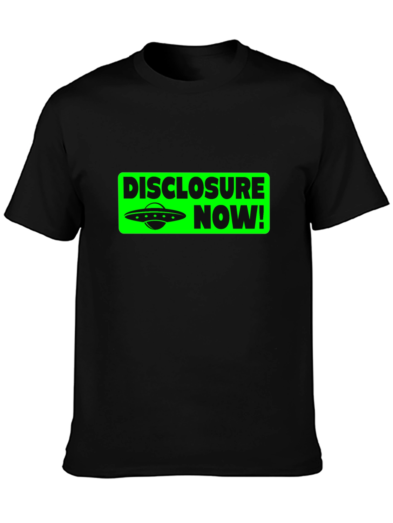 Disclosure Now! UFO Graphic Tee - Black Cotton T-Shirt